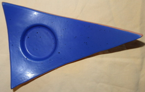 D GS Germany 275 20 Kerzenhalter Keramik blau 21x14 H8,5 für nicht mal für 1 Kerze benutzt, neuwerti