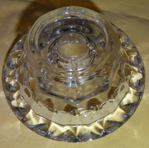 D Kerzenhalter Glas klar Teelichthalter   9 H4,5 Kerze  2 kaum benutzt gut erhalten Dekoration Kerze Bild 3