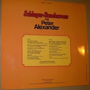 B LP PETER ALEXANDER SCHLAGER-RENDEZVOUS Ariola 27 625 IT Stereo Langspielplatte Schallplatte Album Bild 2