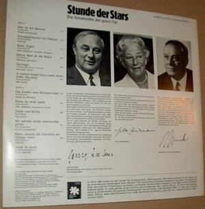 B LPS STUNDE DER STARS DIE Schallplatte DER GUTEN TAT 85666XT 71 Langspielplatte Schallplatte Sample Bild 2