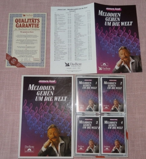 P MC James Last Melodien gehen um die Welt 4 MusikKassetten in Sammelbox JLM 21778365 Bigband Musik