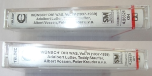 MC Wünsch dir was Vol. IV 1937-1939 Teldec 4.26628 OH CARSETTE orig.verpackt Musikkassette Schlager Bild 4