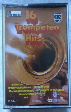 MC 16 Trompeten Hits Club Sonderauflage Philips Stereo 22934-1 Musikkassette Blasmusik Bild 2