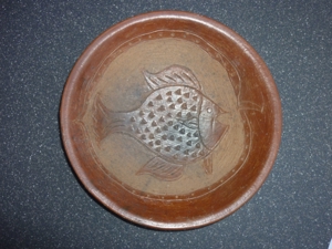 Vase mit Muschelmotiven / Schale mit Fischmotiv Bild 5