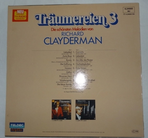 LP Richard Clayderman Träumereien3 Die schönsten Melodien Von Richard Clayderman Langspielplatte Vin Bild 4