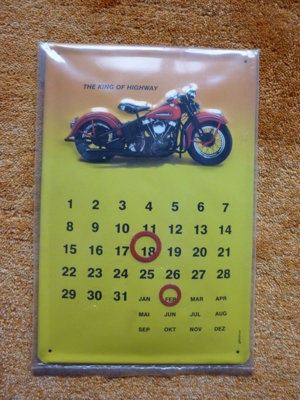 Harley Davidson Kalender Metall / und Halstuch