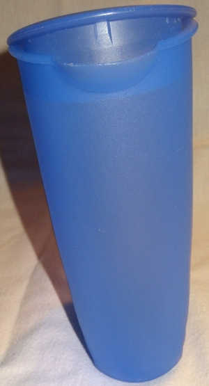XP Tupperware Getränkebehälter 1L Junge Welle blau mit Klappdeckel ohne Griff 3216A-1 Deckel 3217A-2 Bild 2