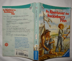 BT Roman Mark Twain Die Abenteuer des Huckleberry Finn Ravensburger Taschenbuch 1996 Jugendbuch