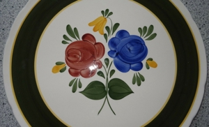 CS Villeroy& Boch Tortenplatte Bauernblume Handmalerei 34,5 cm Kuchenteller Porzellan gebraucht gutr Bild 6