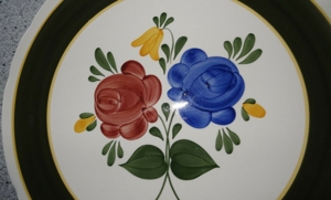 CS Villeroy& Boch Tortenplatte Bauernblume Handmalerei 34,5 cm Kuchenteller Porzellan gebraucht gutr Bild 7