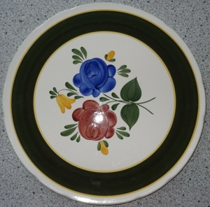 CS Villeroy& Boch Tortenplatte Bauernblume Handmalerei 34,5 cm Kuchenteller Porzellan gebraucht gutr Bild 2
