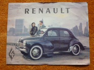 RENAULT 4 CV ORIGINAL Prospekt