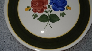 CS Villeroy& Boch Tortenplatte Bauernblume Handmalerei 34,5 cm Kuchenteller Porzellan gebraucht gutr Bild 5