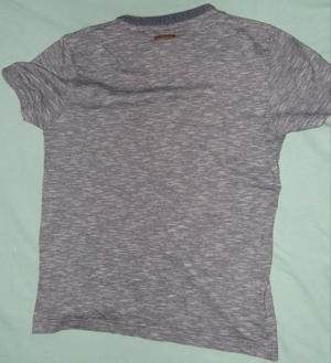 KD Tom Tailor Poloshirt Gr. M T-Shirt Blau-weiß Baulwolle Fitted getragen gut erhalten Kleidung Kind Bild 3