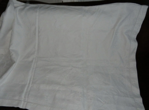 TW Tischdecke Tafeldecke 175x184 groß weiß Baumwolle ältere Decke für den festlichen Tisch gut erhal Bild 1