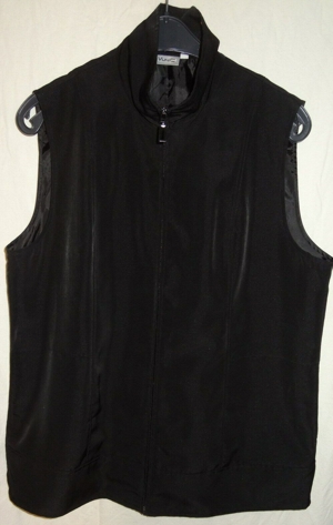KL Vunic Jacke ärmellos Gr. 44 schwarz Reisverschluss Polyester wenig getragen einwandfrei erhalten  Bild 2