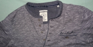 KD Tom Tailor Poloshirt Gr. M T-Shirt Blau-weiß Baulwolle Fitted getragen gut erhalten Kleidung Kind Bild 5