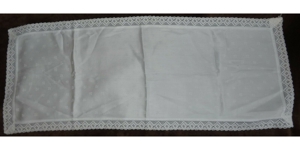 TWL Häkelspitze Borte Spitzenband 4cm 4 Teile Polyester inkl. Läufer 92x32 cremefarben Tischwäsche Bild 3