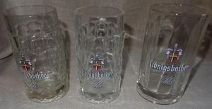 H Königsbacher Pils Bierseidel Bierhumpen Bierglas 3 verschiedene 1x0,4 2x0,3 Glas Trinkglas