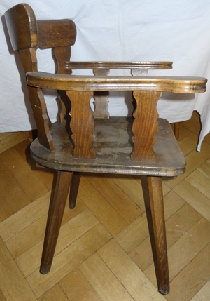 D Stuhl alter Lehnstuhl Vollholz zum neu Lackieren Armlehnstuhl Stuhl ansonsten einwandfrei erhalte Bild 6
