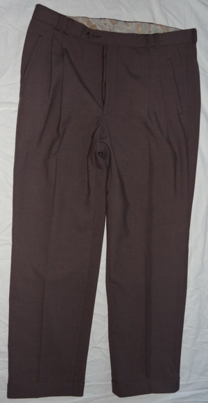 KHI C&A New Fast Herrenhose Gr.50 braun Polyester 40% Schurwolle Polyamid wenig getragen Hose Herren Bild 8