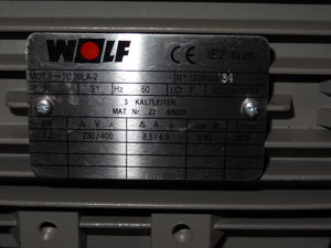 W Wolf IEC Motor Elektromotor MOT.3 TC 90LA-2 2.2 KW voll funktionstüchtig  Bild 2