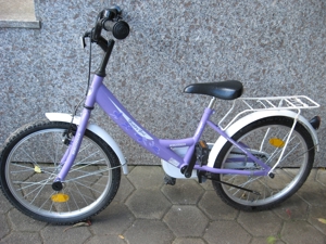 Kinder Fahrrad 20 " Marke Bergsteiger Happy Girl, Farbe lila weiss, neuw. Top Zustand, Bild 1