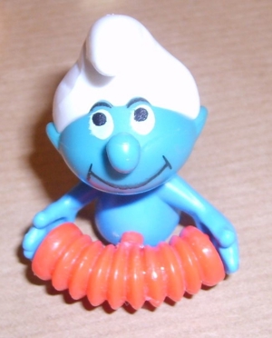 -Ü-Ei 521 1995 Schlümpfe Harmonikaschlumpf K97n61 ohne Unterteil Ferrero Kinder Figur
