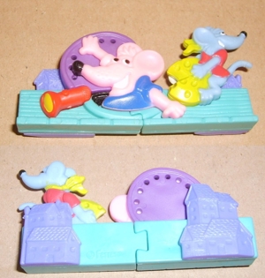 Ü-Ei 1532 1996 Puzzle Street Life in Mainhattan Käse-Gang 701130 Ferrero Figur Steckpuzzle