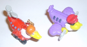 Ü-Ei 1070 1999 Crazy Airbirds Captain Star 661457 Hubert Schrauber 661392 Ferrero Flugzeug Figur