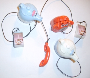 Ü-Ei 1344 2003 Läuft wie am Schnürchen Telefon mit Hörer Ferrero 2xTeekanne mit Beutel Ferrero Figur