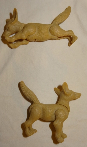 Ü-Ei 635 1997 Tiere der Wüste Fenneck Wüstenfuchs 612 073 2 gleiche Figuren unbenutzt Ferrero einwan