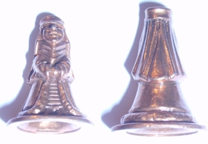 Ü-Ei 608 1997 Die alte Burg Hofdame mit Haus ( DAMA ) K98n101 o.Haus Metallfigur Ferrero Figur