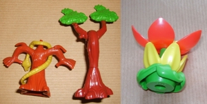 Ü-Ei 286 2004 Im Zauberwald 3Figuren Schlangenbaum Donnerbaum Blume der Weisheit Ferrero Figur Bild 2