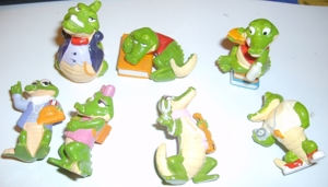 Ü-Ei 148 1991 Die Kroko -Schule 7 verschiedene Figuren+1 gut erhalten Ferrero Kinder Figur