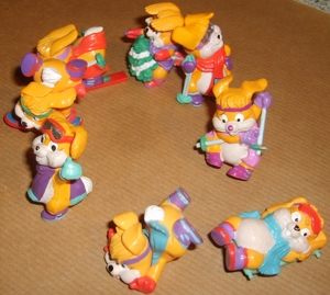 Ü-Ei 176 1996 Hanny Bunny`s lustige Ski Hasen 8 verschiedene Figuren gut erhalten Ferrero Figur