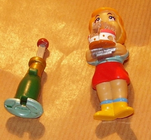 Ü-Ei 201 2000 Happy Milli Millenium Sektflasche Peter Prosit 1 Figur 1 Teil Ferrero Figur