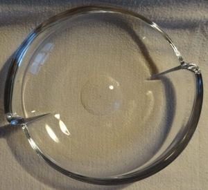 C Glasschale Schale flach aus Glas Obstteller O19x3,5 wenig benutzt gut erhalten Teller Dekoration Bild 1