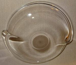 C Glasschale Schale flach aus Glas Obstteller O19x3,5 wenig benutzt gut erhalten Teller Dekoration Bild 3