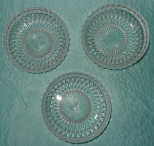 CP Glasteller Puddingteller Nachtisch Glasschale älter 2 (+1) Stk 13x3,6 weniggebraucht Teller Retro