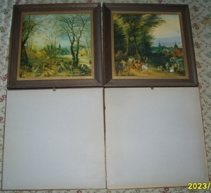 DN Bilder 4 Jahreszeiten Kunstdruck in Holzrahmen 30x30 4 Stück gut erhalten Bild mit Rahmen Holz Vi Bild 5