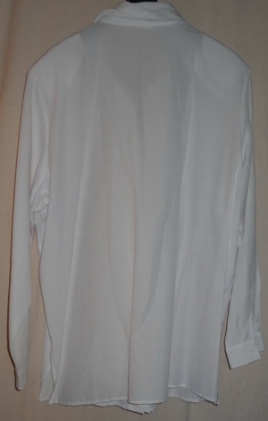 KL Bluse Gr 44 46 weiß 60 Viskose 40 Polyester Langarm wenig getragen einwandfrei Damen kleidung Bild 4