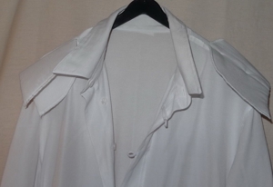 KL Bluse Gr 44 46 weiß 60 Viskose 40 Polyester Langarm wenig getragen einwandfrei Damen kleidung Bild 3
