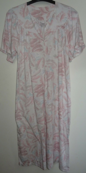 KP Miss Bellevue Nachthemd 44-46 Sommer Kurzarm weiß +rosa 45Baumwoll 55 Modal Schlafanzug Damen Bild 1