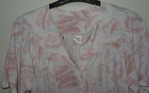 KP Miss Bellevue Nachthemd 44-46 Sommer Kurzarm weiß +rosa 45Baumwoll 55 Modal Schlafanzug Damen Bild 2