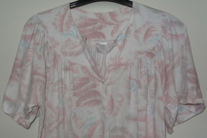 KP Miss Bellevue Nachthemd 44-46 Sommer Kurzarm weiß +rosa 45Baumwoll 55 Modal Schlafanzug Damen Bild 5
