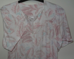 KP Miss Bellevue Nachthemd 44-46 Sommer Kurzarm weiß +rosa 45Baumwoll 55 Modal Schlafanzug Damen Bild 4