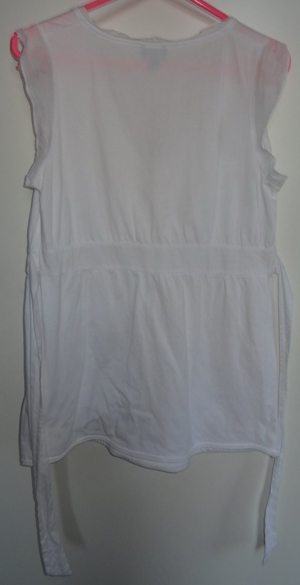 KT MEXX Gr. M Tunika weiß 100% Baumwolle ärmellos kaum getragen einwandfrei Bluse Damen Kleidung Bild 2