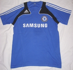 KT Adidas T-Shirt Fußballtrikot Chelsea Football Club Gr. 5 Samsung blau 60% Baumwolle Sportkleidung