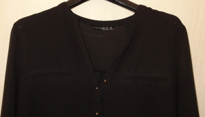 KT Atmospere Bluse GR. 42 Tunika schwarz durchsichtig 100Polyester kaum getragen Damen Kleidung Bild 3